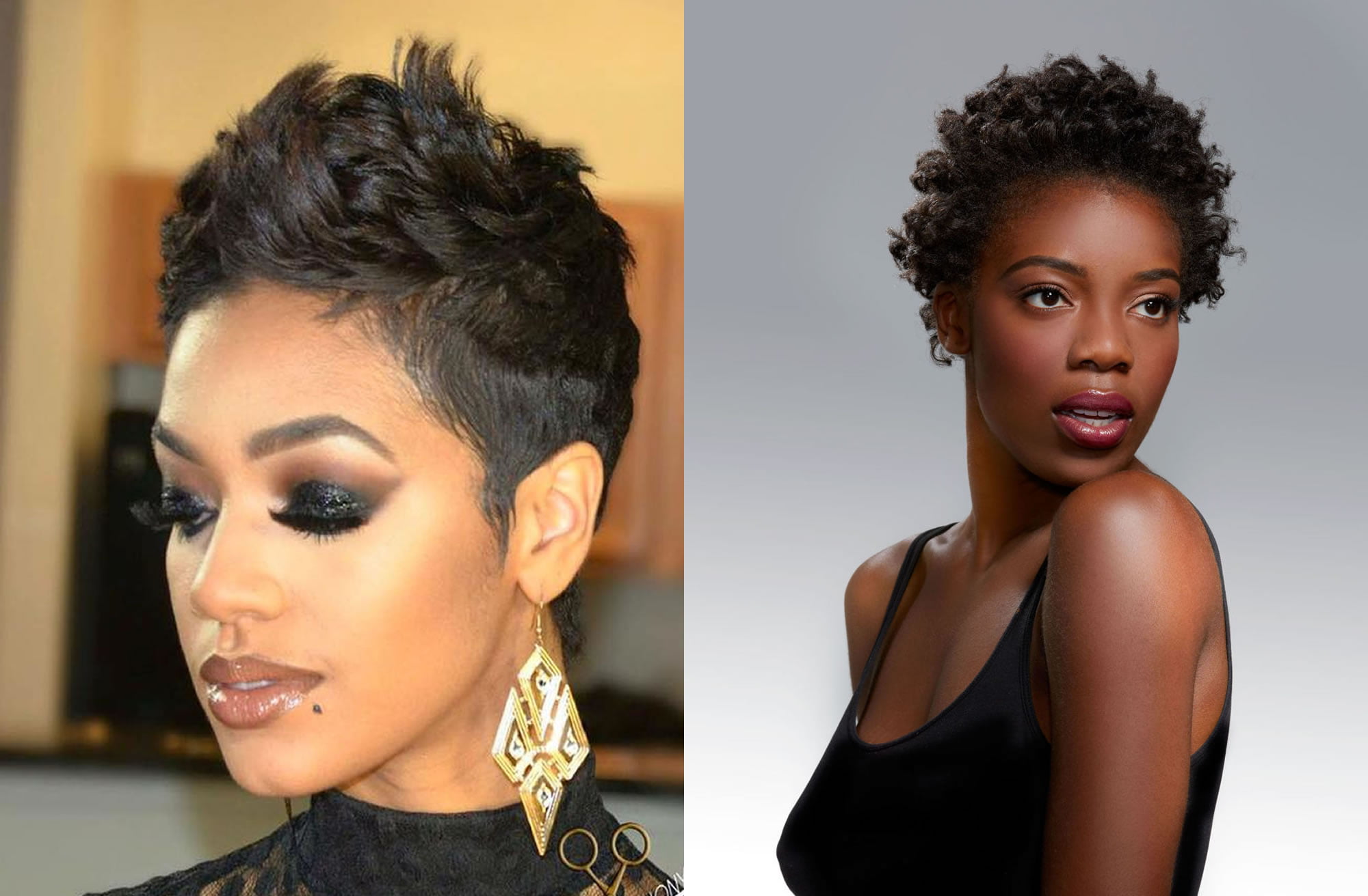 Pixie Short Haircuts for Black Women 2018-2019 - Hair Colors