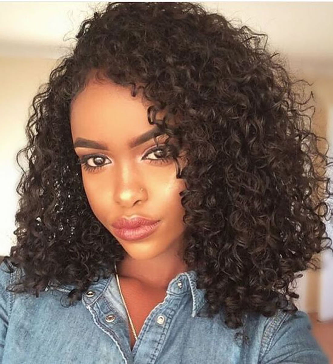 Medium Lenght Curly Hairstyles for Black Hair 2021 - 2022