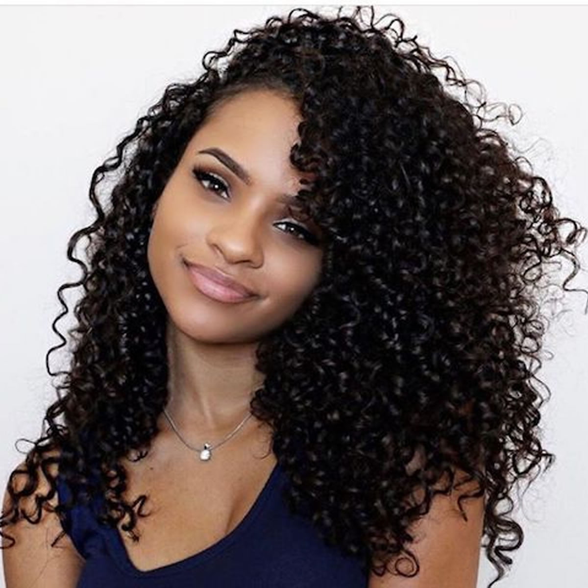 Black Women Medium Lenght Curly Hairstyles 2018-2019 ...