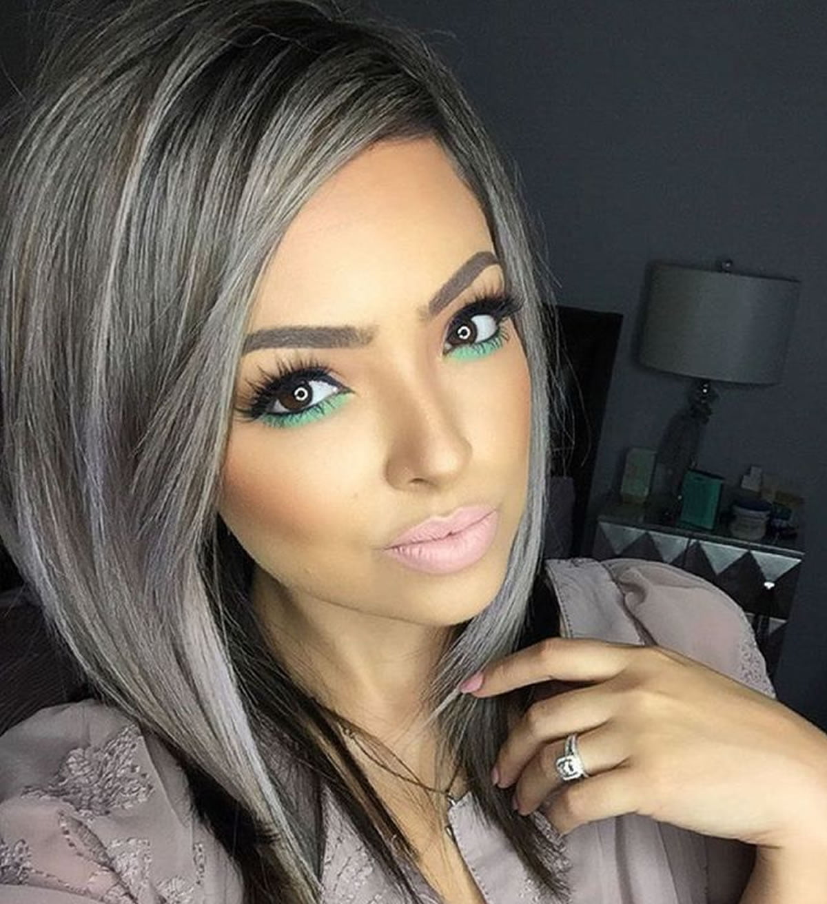 Gray hair color ideas 2019-2020 : Short+Long Hair Tutorial