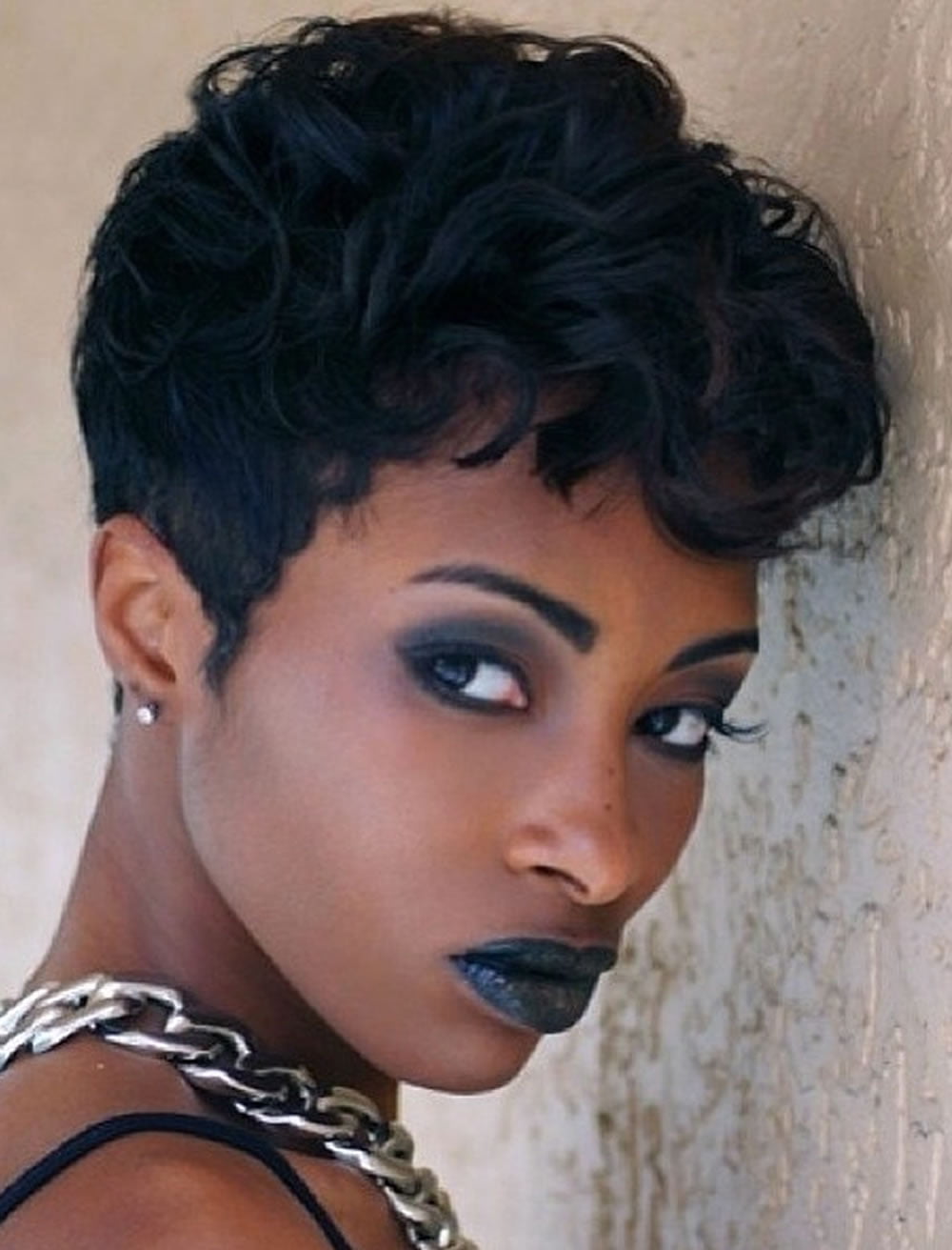 Pixie haircut 2022 for African American Women Black  hair  