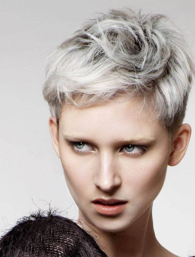 Messy short hair style over 30