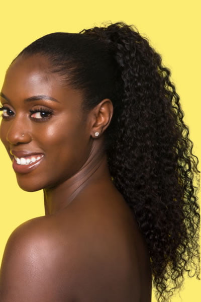 curly ponytail hairstyles 2020