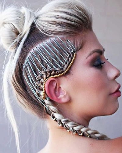 Braided mohawk hairstyle 2020 - 2021