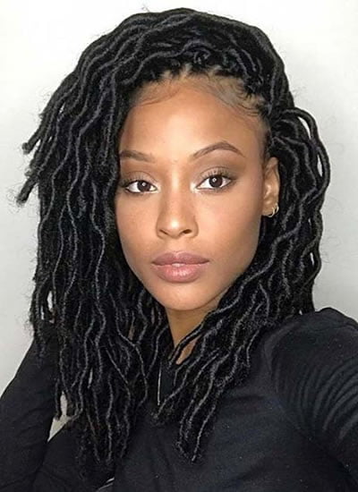 Wavy hair type faux locs 2020