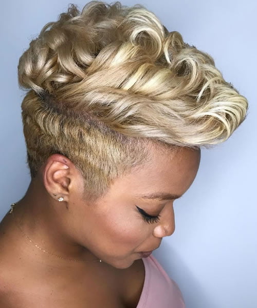 Pearly Blonde Hair on Dark Skin