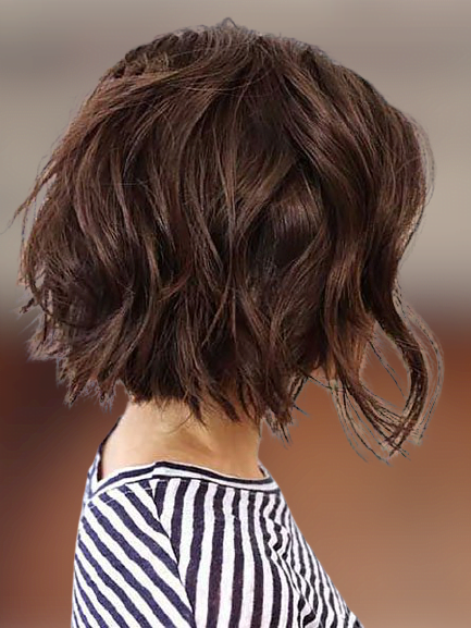 Wavy Inverted Bob