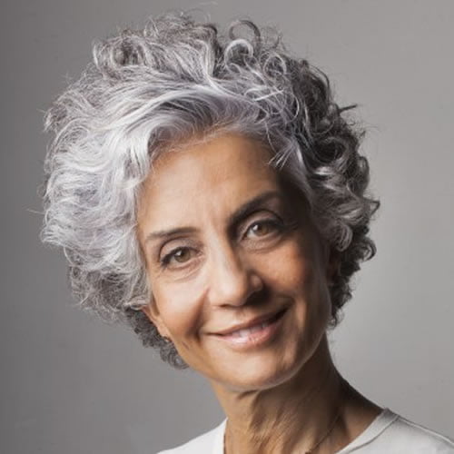 Curly short hairstyles for women over 60 in 2021-2022