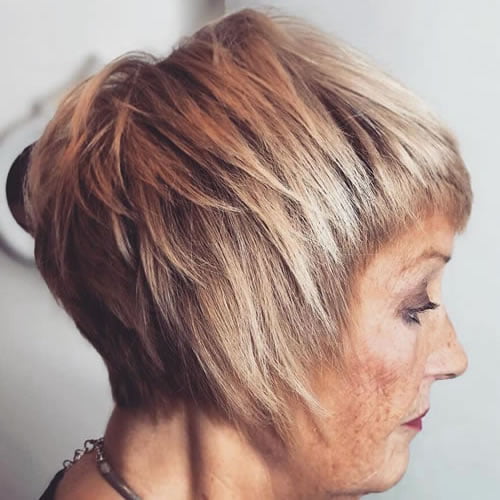 Short hairstyles for women over 70 in 2021-2022