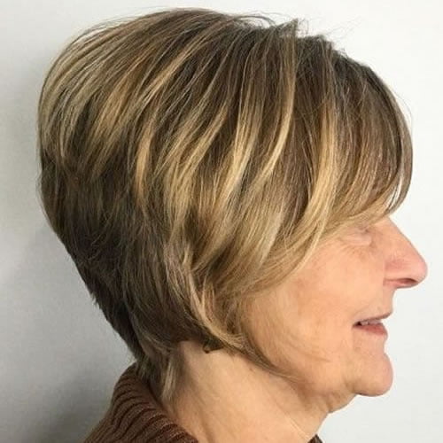 Short hairstyles for women over 70 in 2021-2022