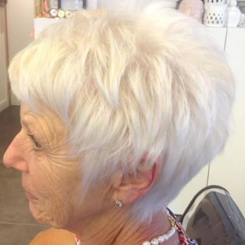 Short hairstyles for women over 70 in 2021-2022