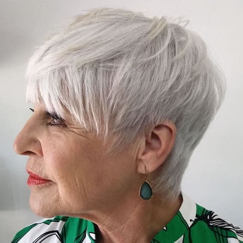 Short hairstyles for women over 70 in 2021-2022