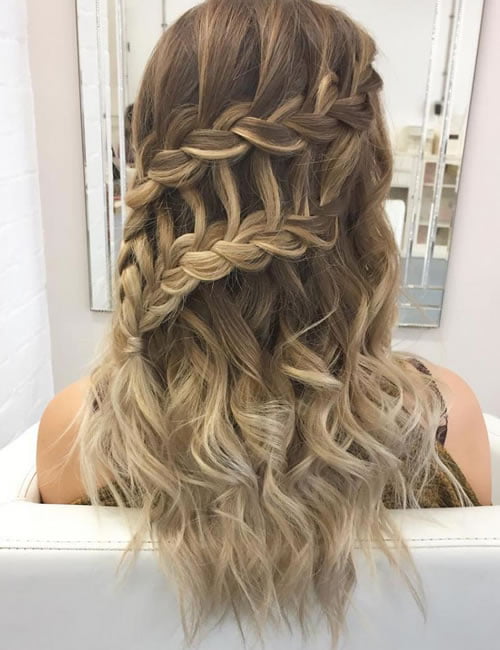 Waterfall braids hairstyles 2021-2022