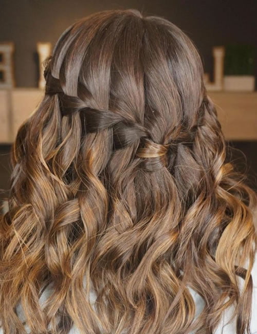 Waterfall braids hairstyles 2021-2022