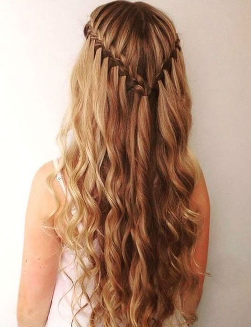 Waterfall braids hairstyles 2021-2022