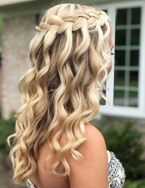 Waterfall braids hairstyles 2021-2022