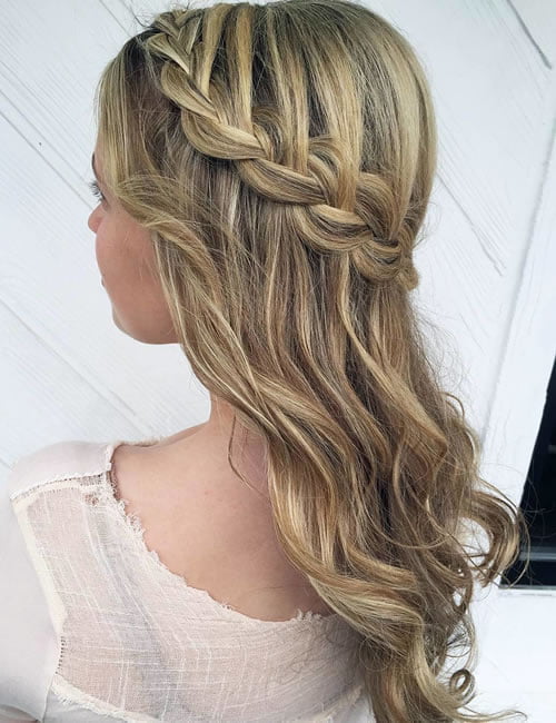 Waterfall braids hairstyles 2021-2022