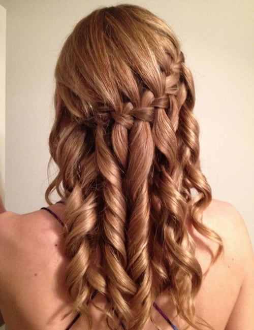 Waterfall braids hairstyles 2021-2022