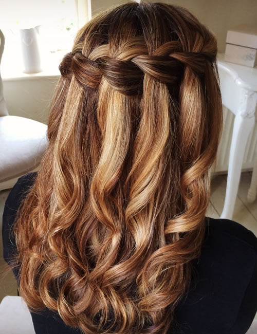 Waterfall braids hairstyles 2021-2022