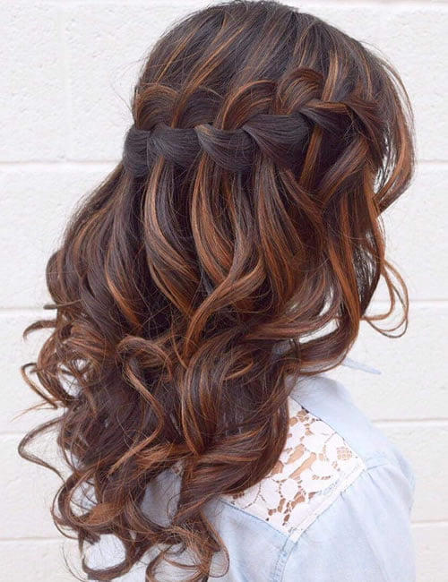 Waterfall braids hairstyles 2021-2022
