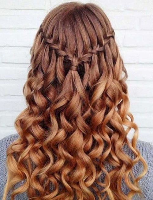 Waterfall braids hairstyles 2021-2022
