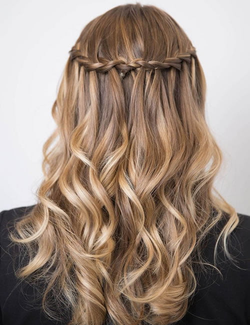 Waterfall braids hairstyles 2021-2022