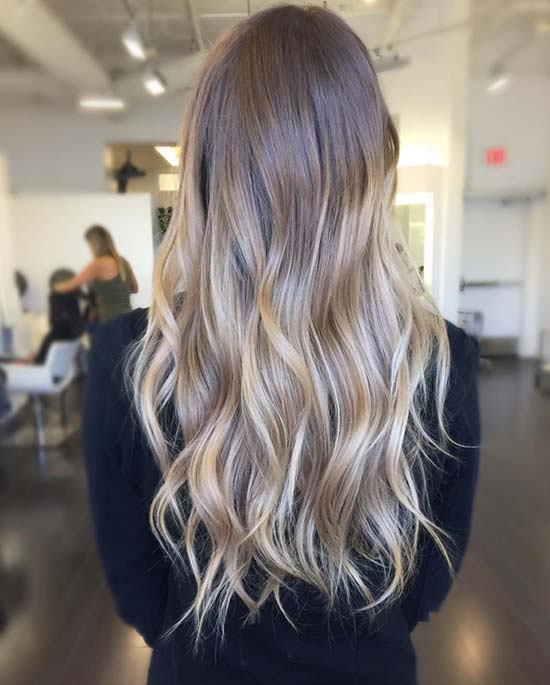Ash blonde balayage hair colors 2021-2022