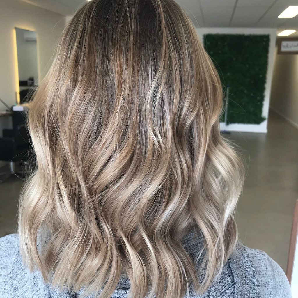 Ash blonde balayage hair colors 2021-2022