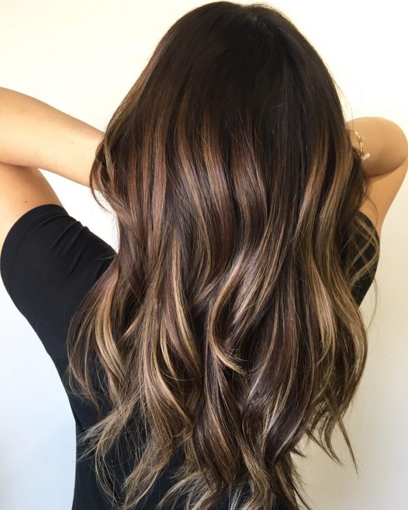 Balayage on dark hair 2021-2022