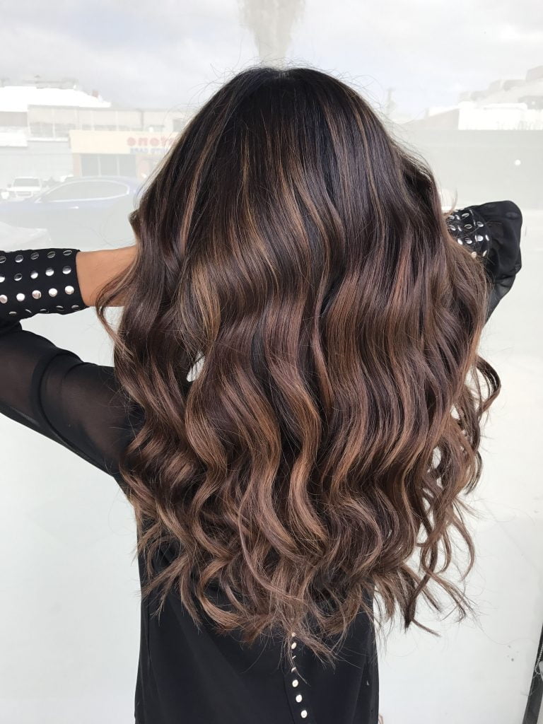Balayage on dark hair 2021-2022