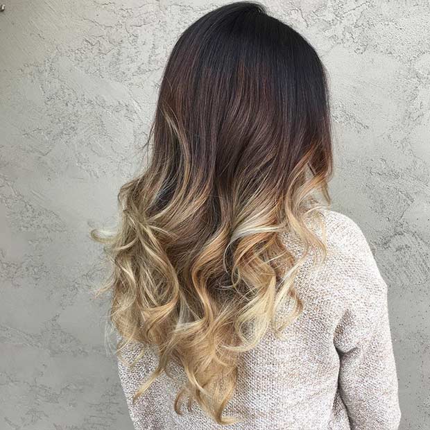 Balayage on dark hair 2021-2022