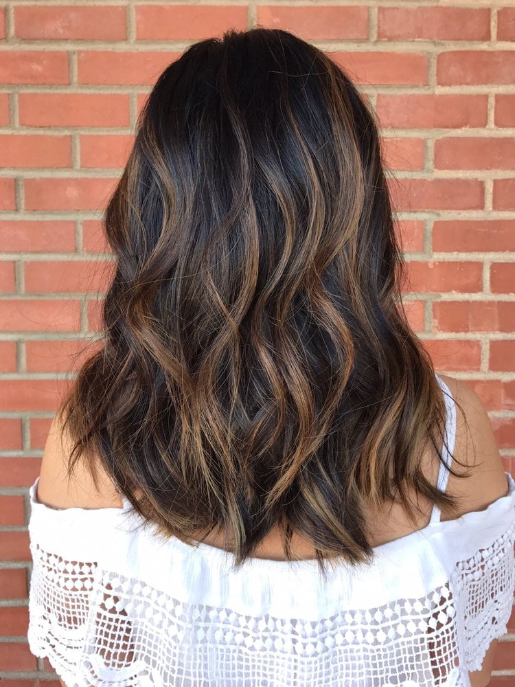 Balayage on dark hair 2021-2022