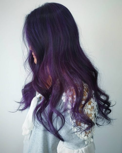 Balayage on black hair in 2021-2022