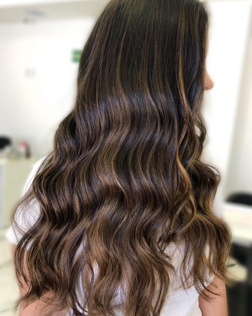 Balayage on black hair in 2021-2022