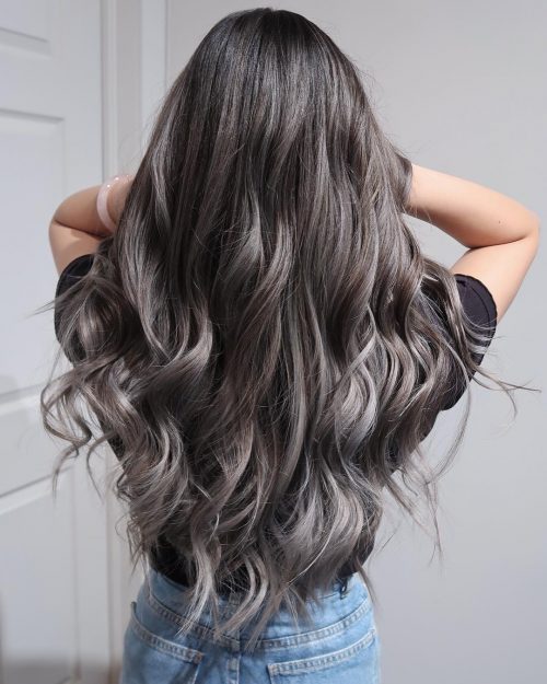 Balayage on black hair in 2021-2022
