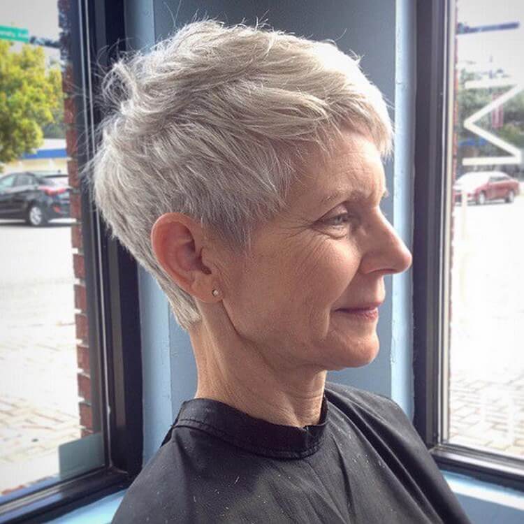Pixie haircuts and hairstyles for women over 70 in 2021-2022