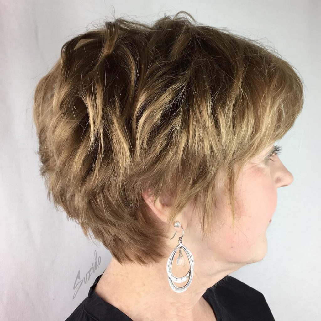 Short hairstyles for women over 60 in 2022-2023
