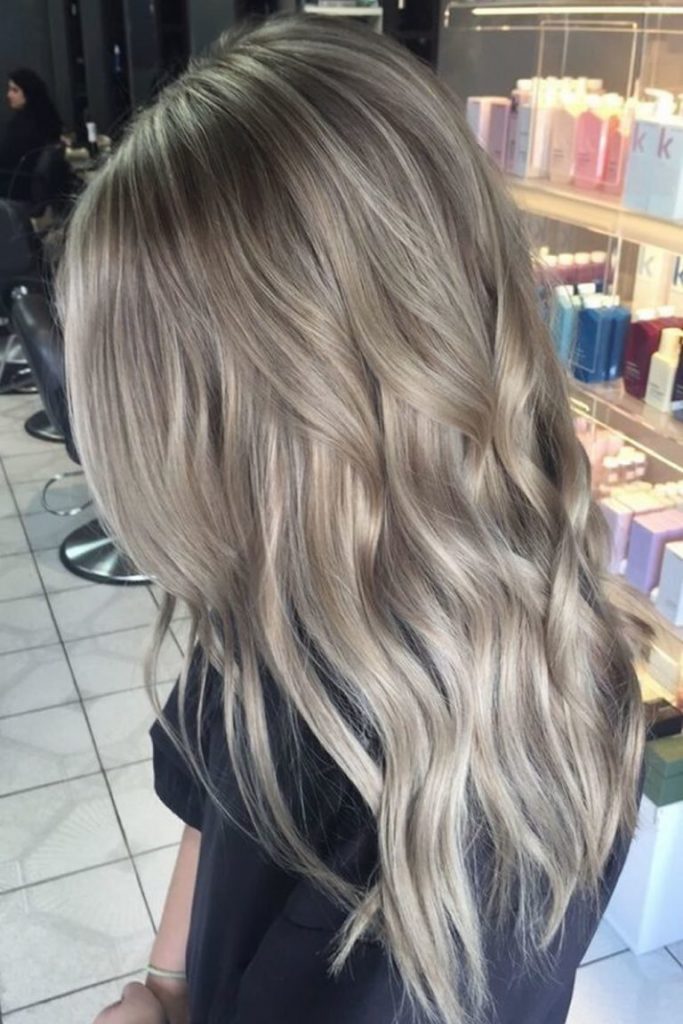 Ash blonde balayage hair 2022